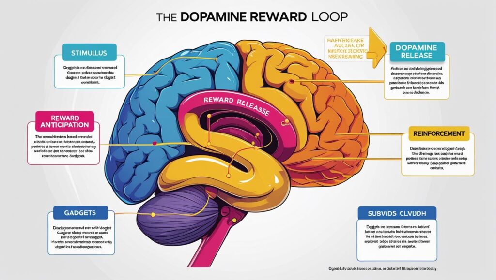 Dopamine addiction from smart technology use