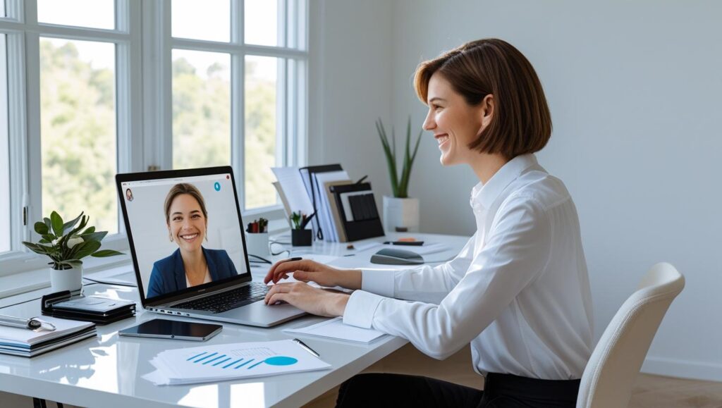 Home office setup showing the new normal 2025 work environment