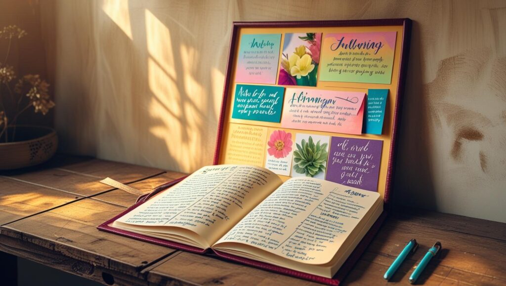 Journaling about future goals using micro-journaling techniques