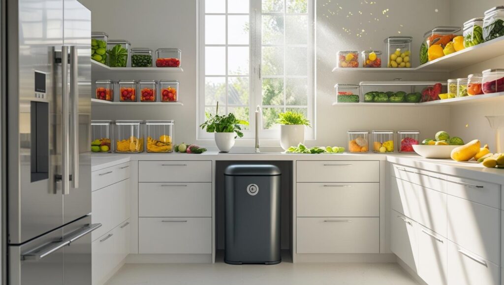 Reducing food waste through smart storage and composting.