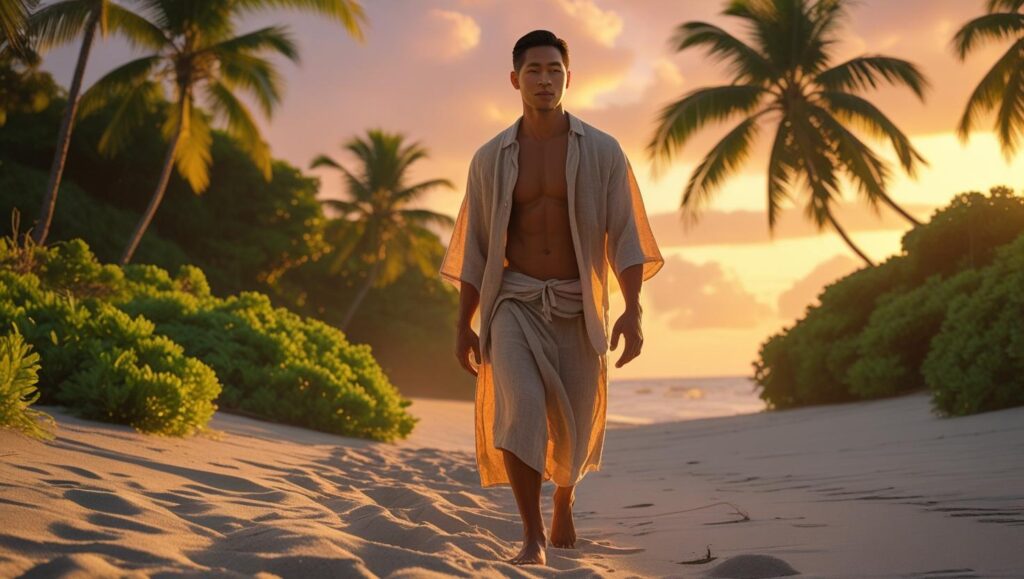 a man walking on sunset designing lifestyle new way