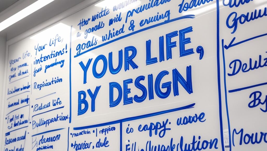 design your life board showing the life designed by you