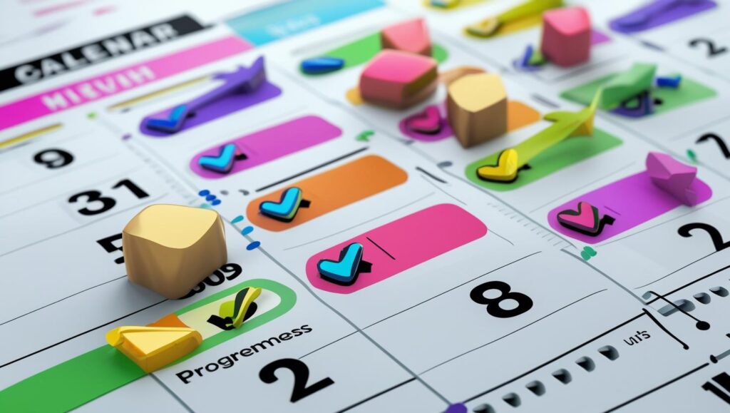 Milestone checklist illustrating a personal growth roadmap