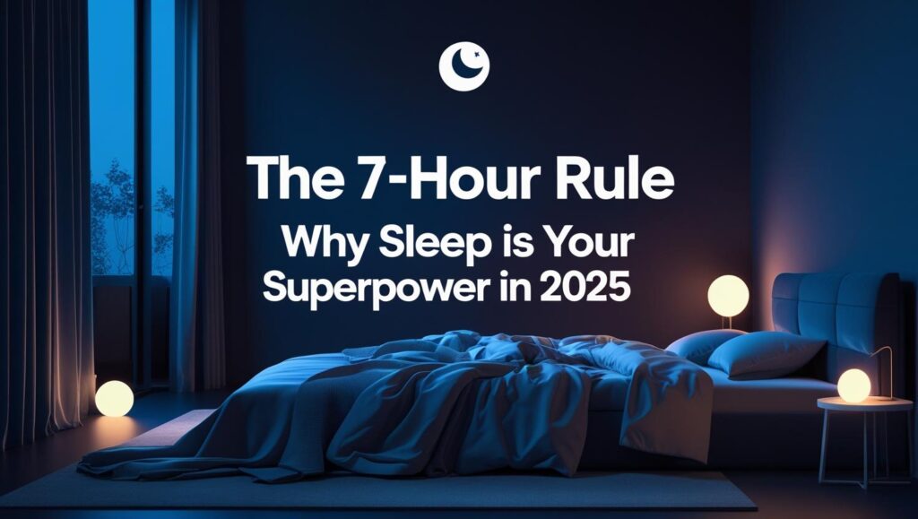 thumbnail showing why sleep is important with bold text and peaceful sleep background