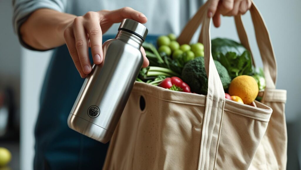 Embracing sustainable living with reusable daily essentials.