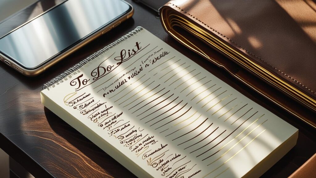 To-do list for using evening routine to boost productivity