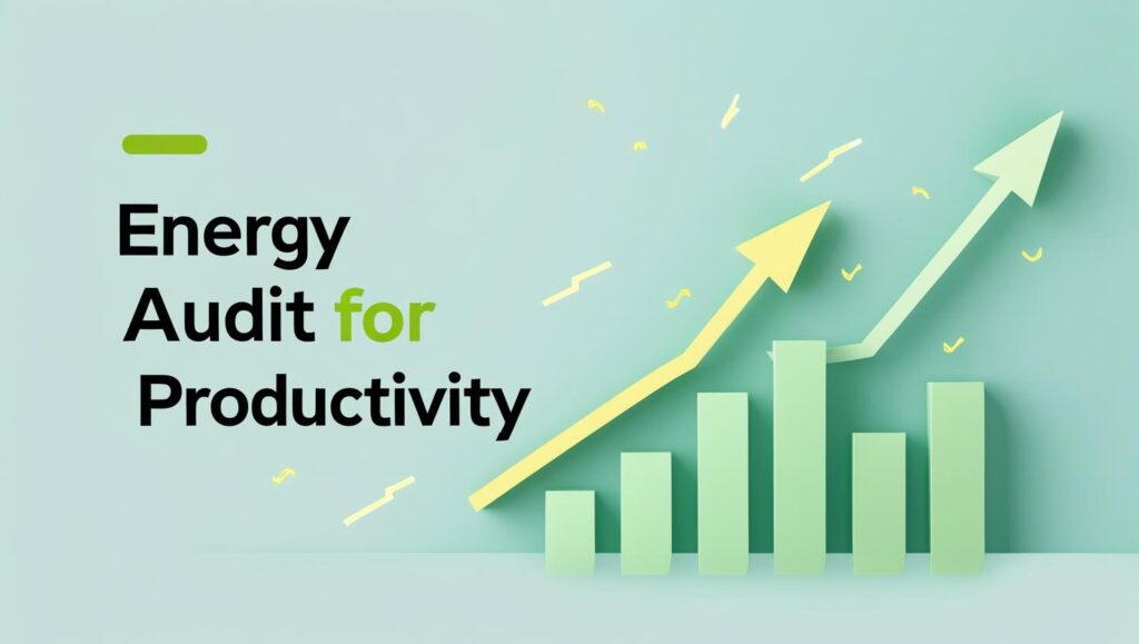 Thumbnail image with text 'Energy Audit for Productivity' and a visual of energy meter or battery icon