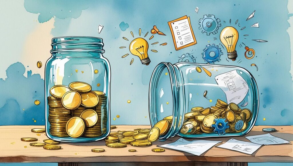 Representation of scarcity and abundance mindset shift.
