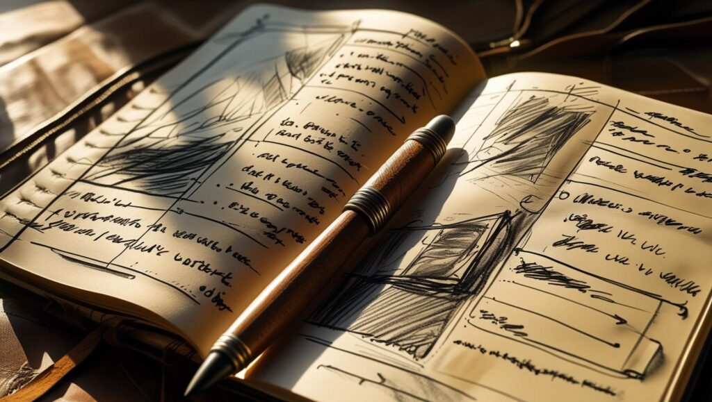 Notebook for brain dump as part of evening routine to boost productivity