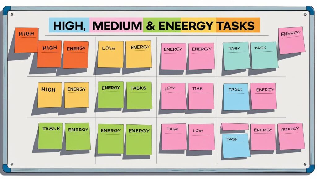 Task categorization board for energy audit system