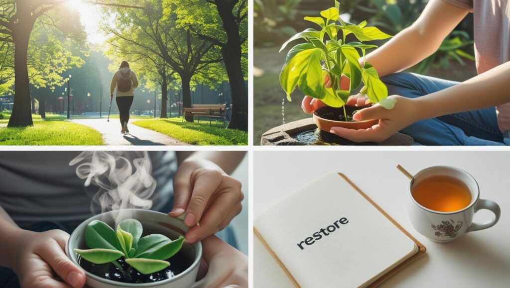 Restorative break ideas to use during the 20-minute pause of the 90 20 rule for deep work.