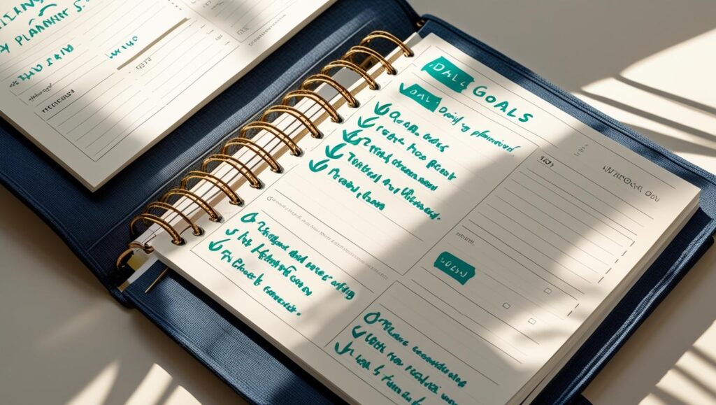 Goal tracking journal — benefits of daily self reflection