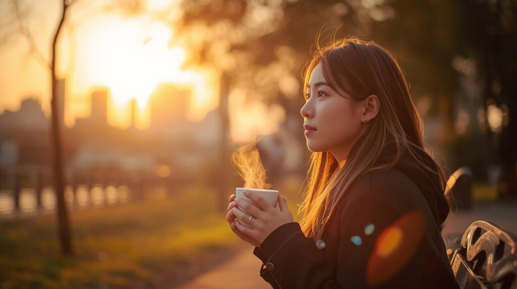 Reflective moment at sunset, early signs you’re outgrowing your life.