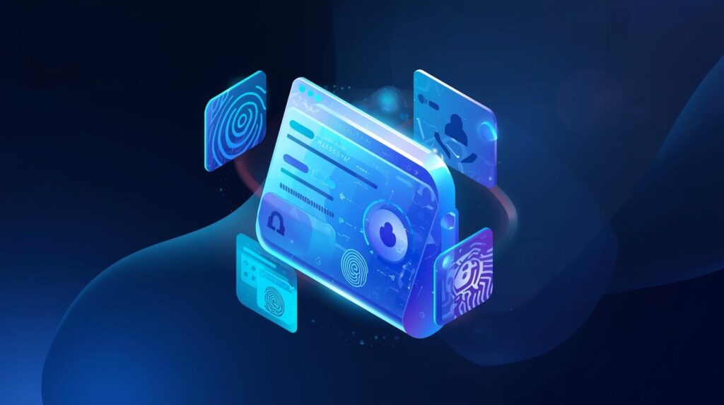 Digital wallet showing future identity features like biometrics and passkeys.